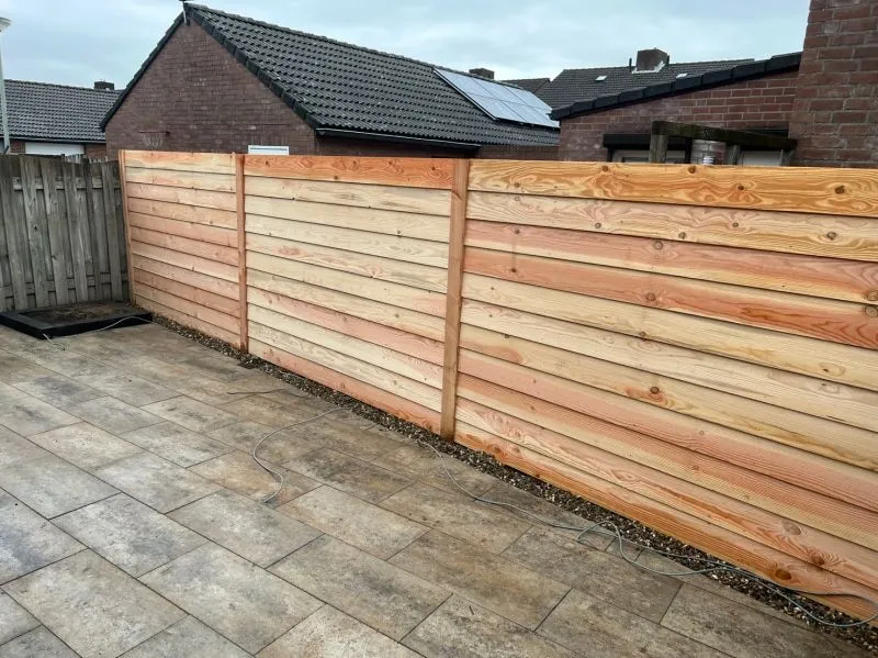 Horizontale douglas-schutting op maat